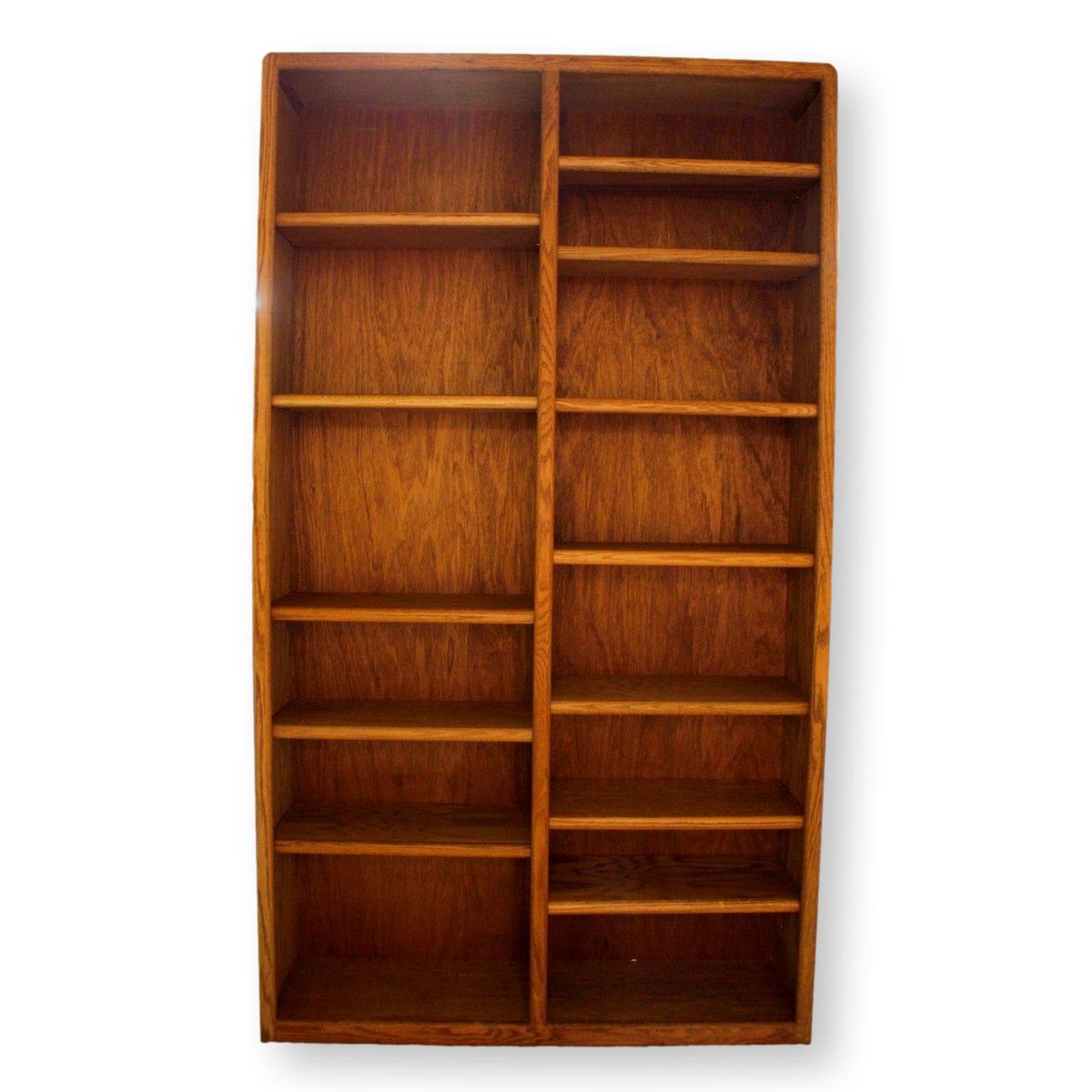 84'' Oak Double Bookshelf - Thumbnail 3