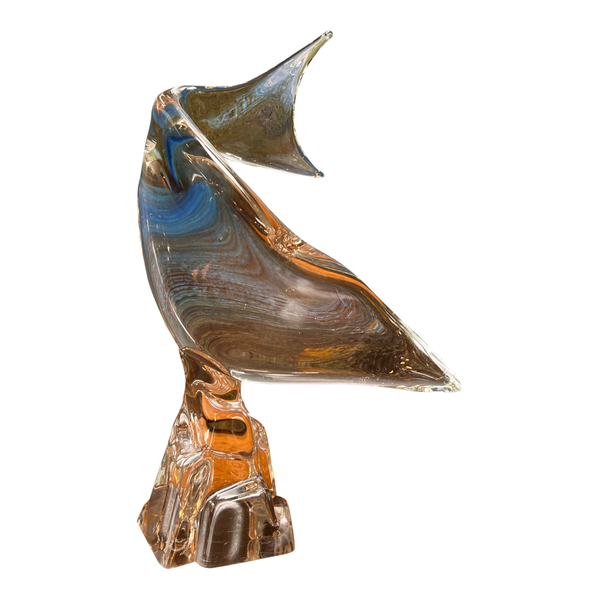 Licio Zanetti Murano Glass Fish Sculpture, Signed | Kashew