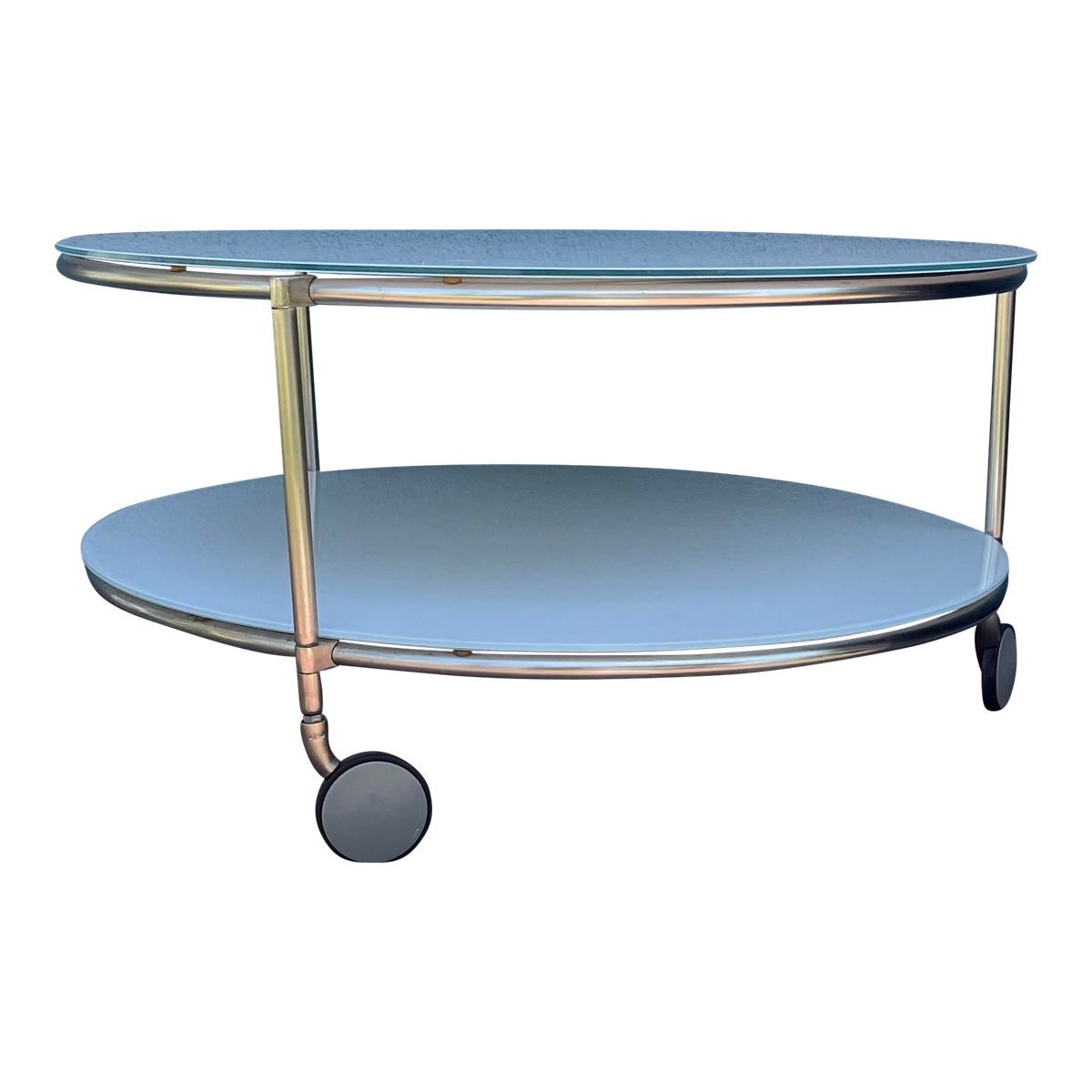 Ikea Strind サイドテーブル　oldikea 90s ヴィンテージIKEA STRIND BLACK ガラスと金属のローリングサイド