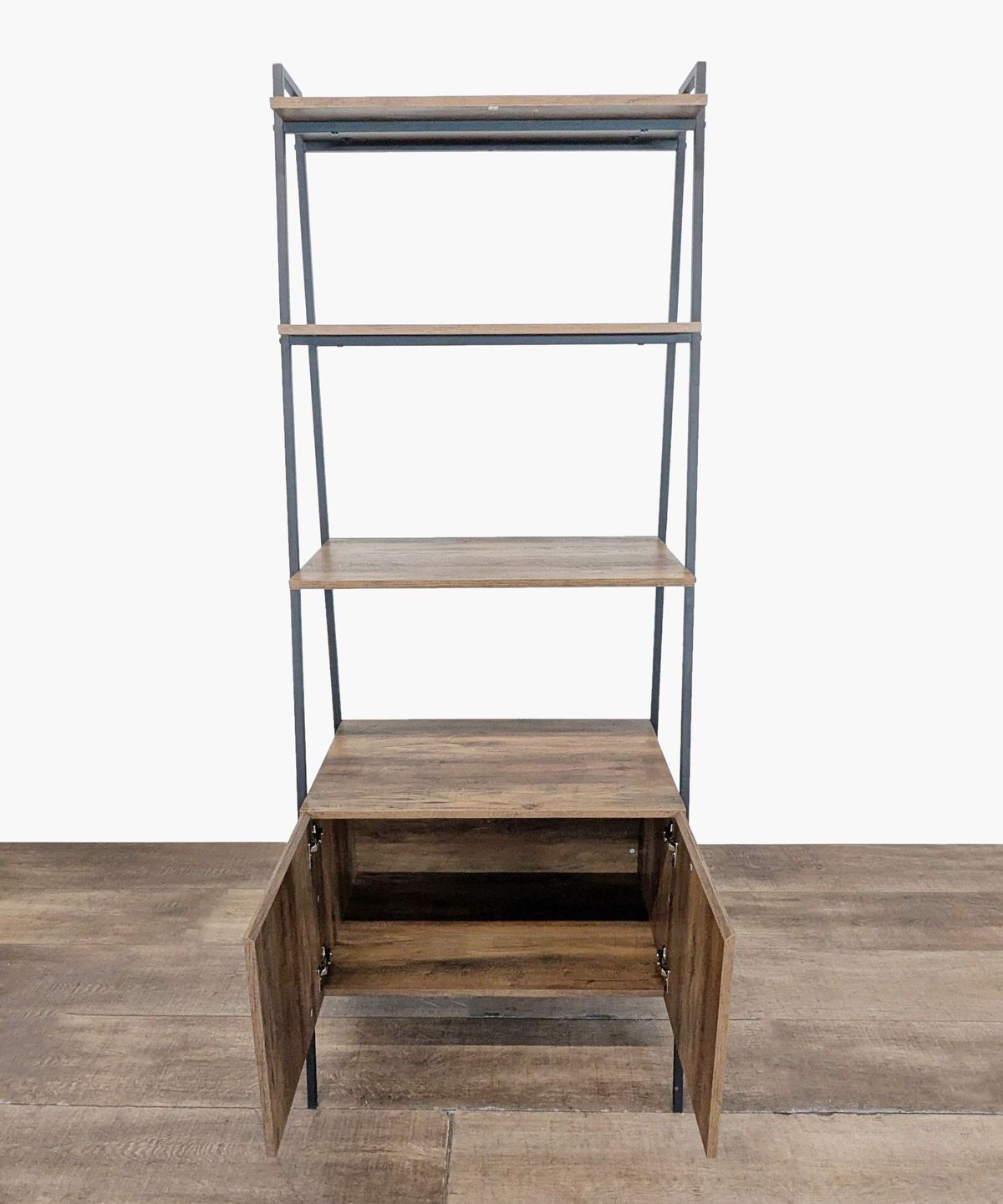 Walker Edison Urban Industrial 4-Shelf Ladder Bookcase