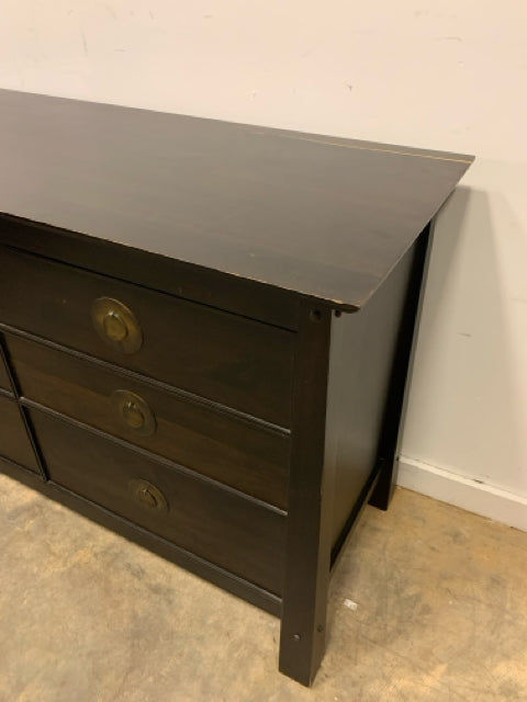 Pier 1 Shanghai Dark Wood Dresser With 6 Drawers AS IS | Pier 1 - $65.62 |  Kashew | Kashew