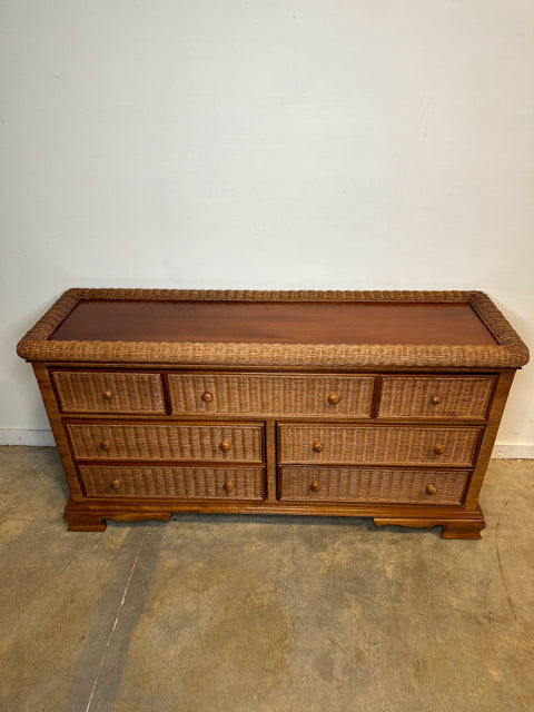 Pennsylvania House Dark Wicker 7 Drawer Dresser - $420 | Kashew | Kashew Pennsylvania House Dark Wicker 7 Drawer Dresser - $420 | Kashew | Kashew