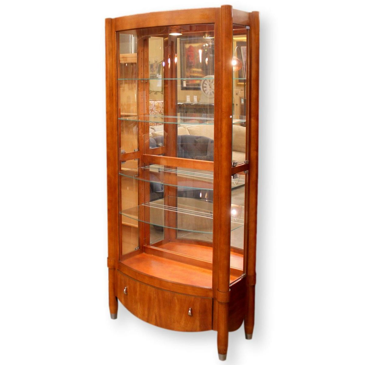 Pulaski Lighted Contemporary Curio Cabinet - Thumbnail 2