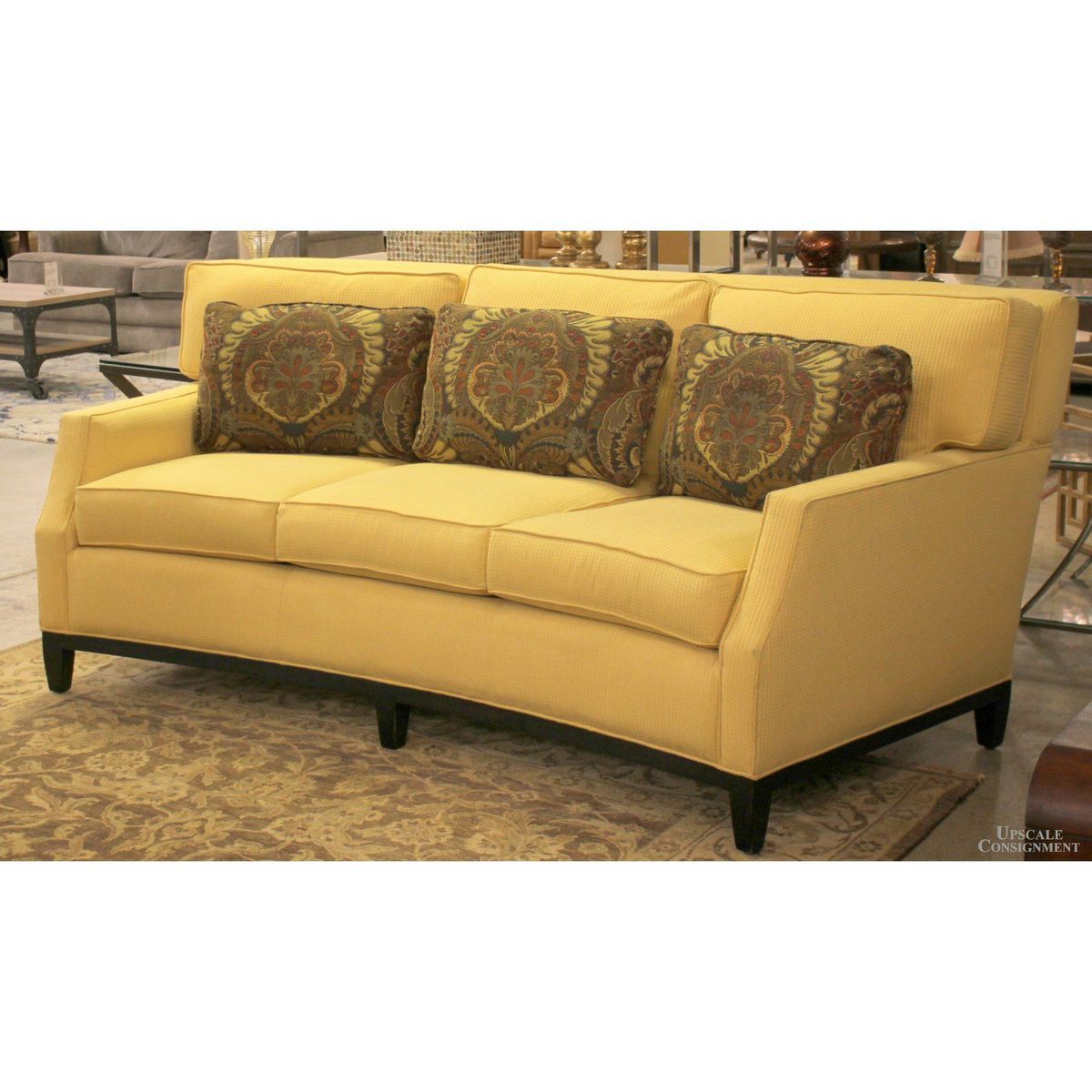 Fairfield Yellow Curved Sofa
