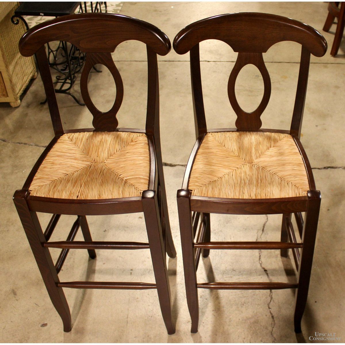 Rush Seat Pottery Barn Napoleon Bar Stools Furniture Pottery Barn