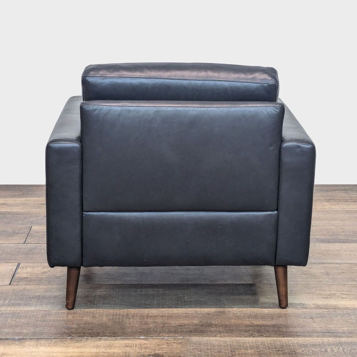 Burrow Nomad Track Mid-Century Style Leather Club Chair Kashew