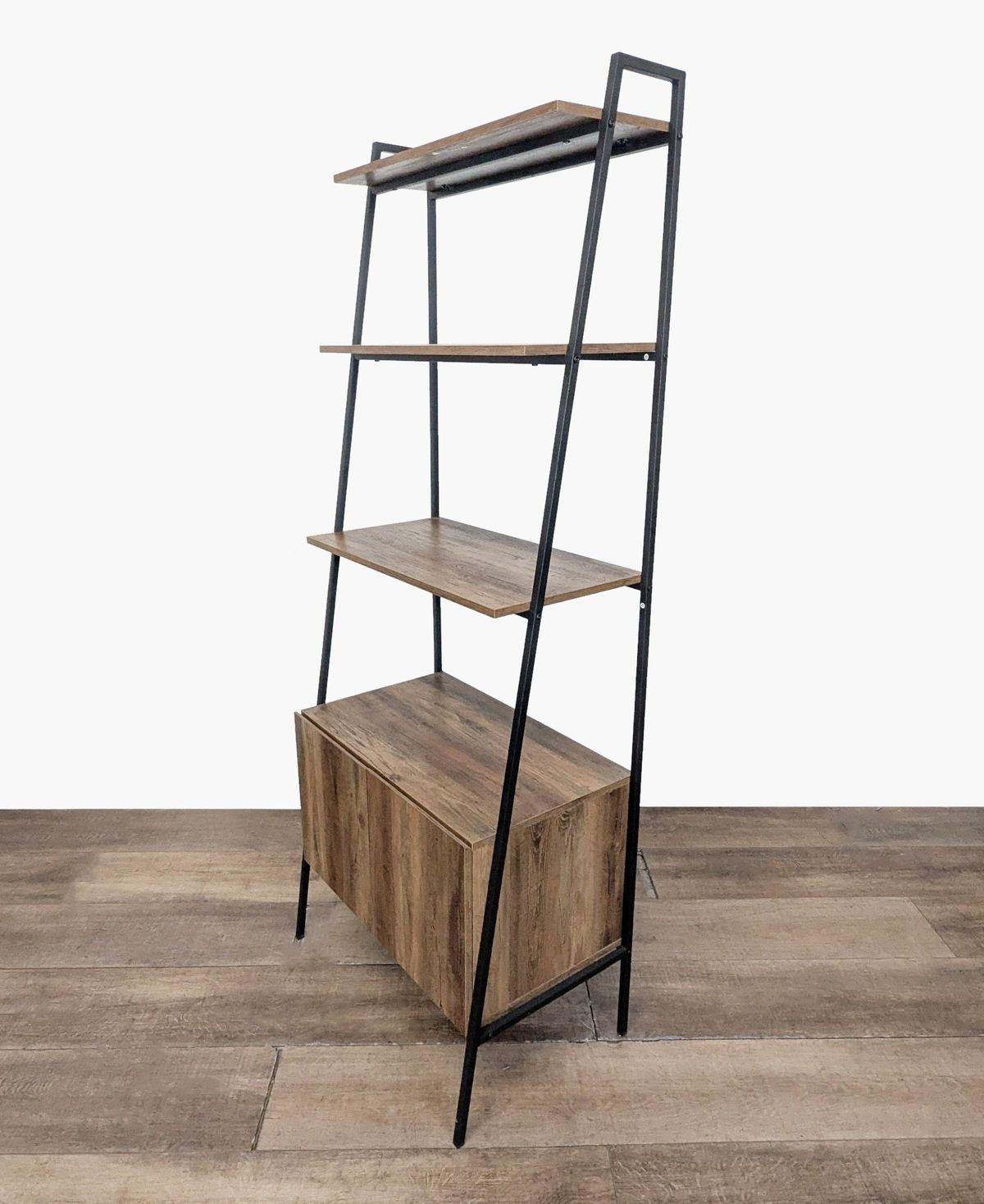 Walker Edison Urban Industrial 4-Shelf Ladder Bookcase - Thumbnail 5