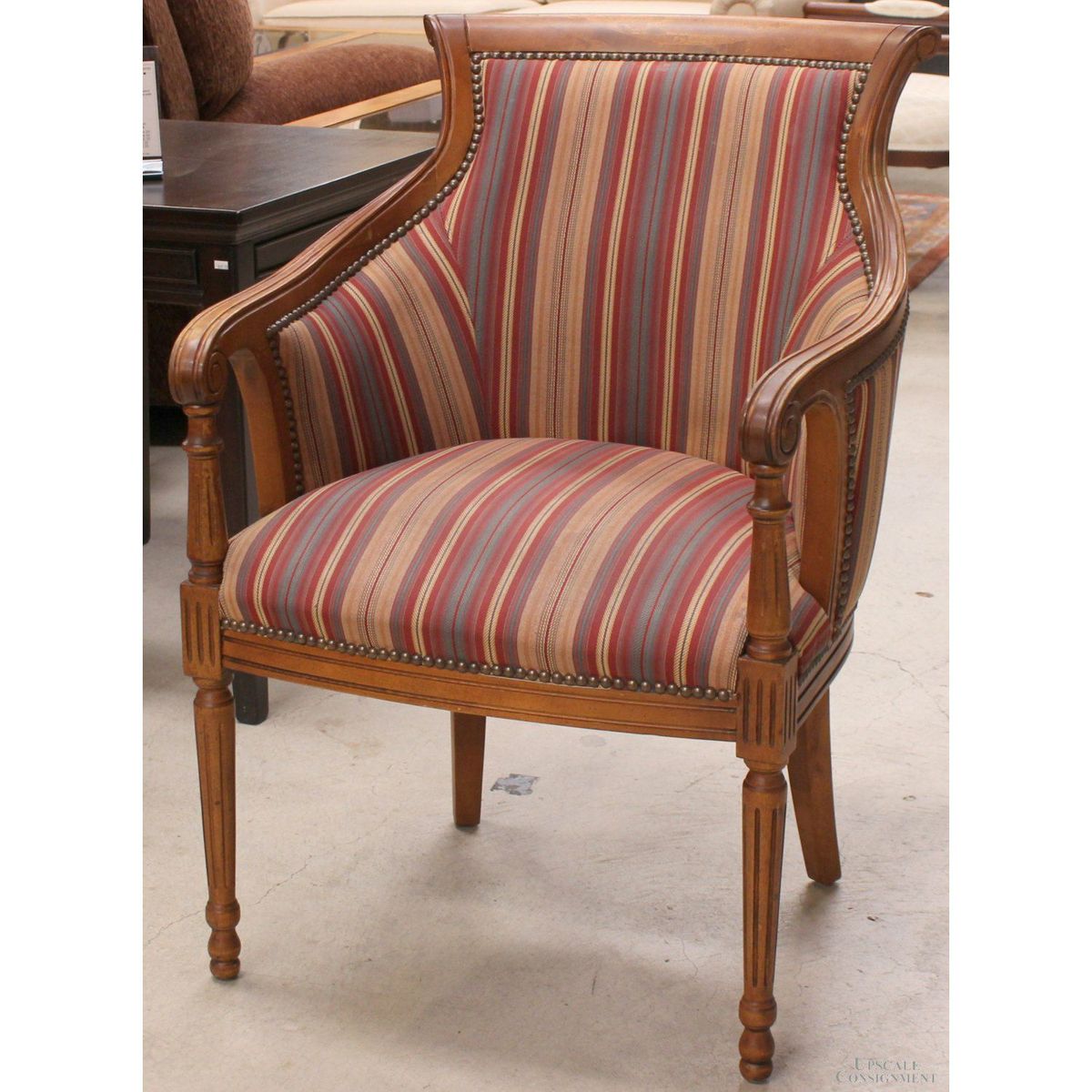 Fairfield Striped Accent Chair - Thumbnail 3