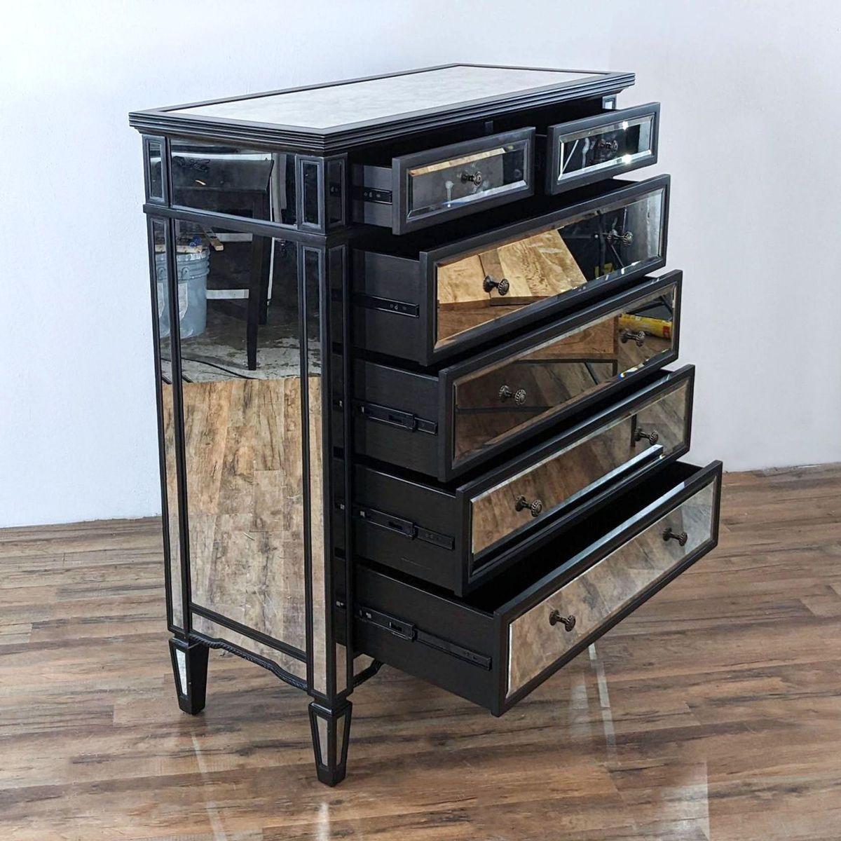 Arhaus Isla Mirrored 2 Over 4 Drawer Chest | Arhaus - $400 | Kashew | Kashew