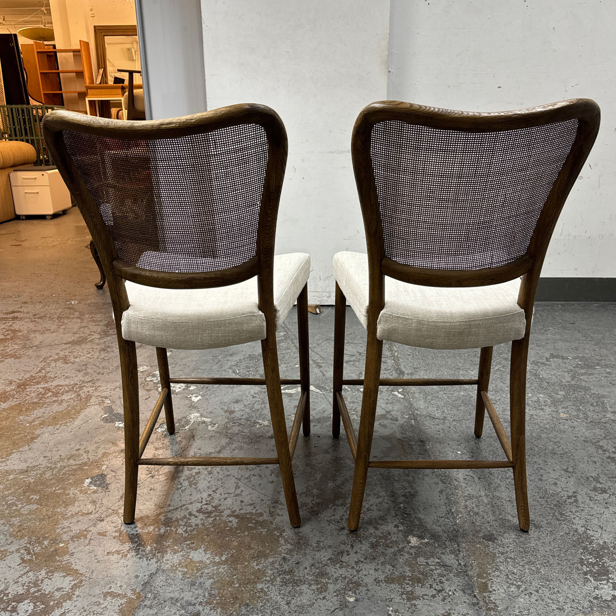 Arhaus Noa Counter Stools, a Pair Kashew