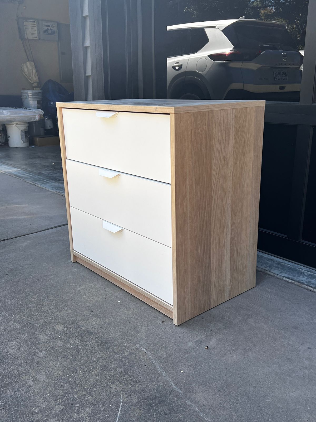 IKEA アスクヴォル　ASKVOLL ASKVOLL chest of drawers with 3 drawers for bleached oak / white