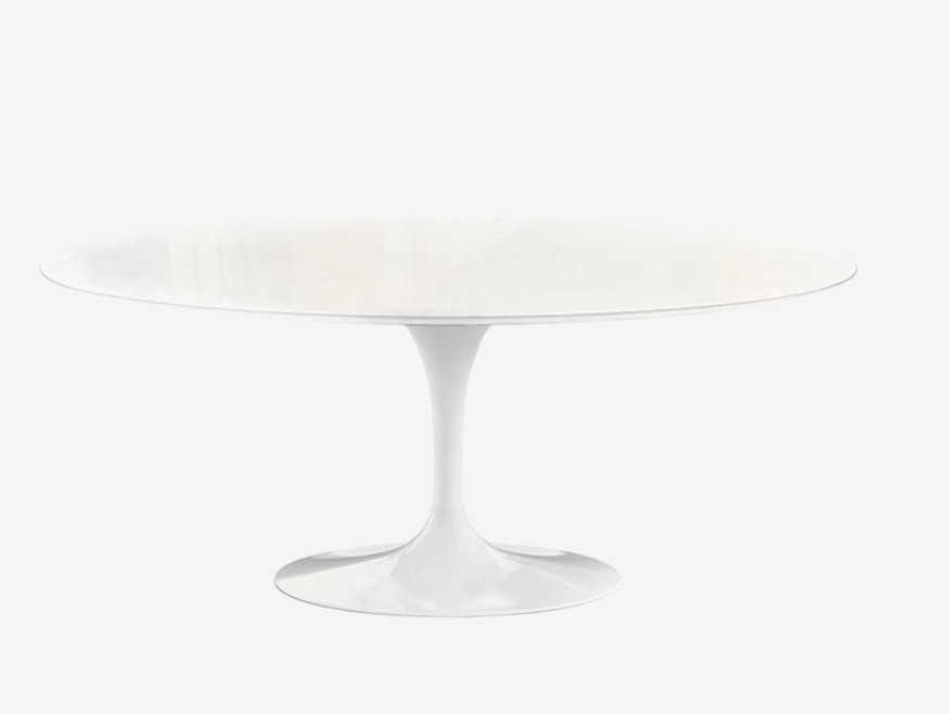 Knoll Tulip  Saarinen Dining Table, Oval (White) - image 0