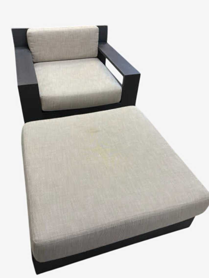 Restoration Hardware Marbella Aluminum Lounge Chair With Ottoman - image 0