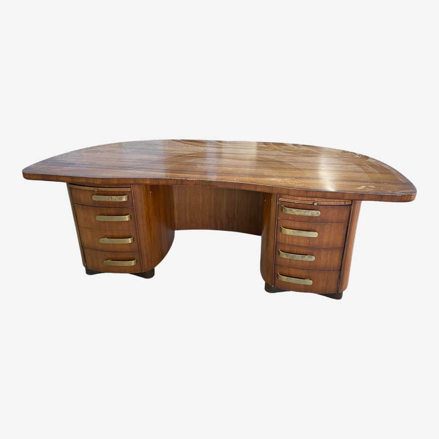 1940s Stow & Davis Vintage Mid Century Modern Walnut Desk - image 0