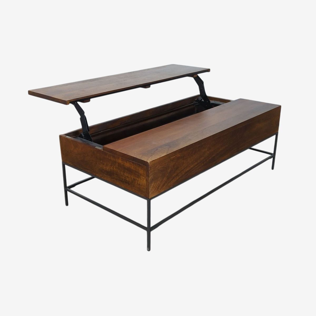 West Elm Industrial Storage Pop-Up Coffee Table - Thumbnail 5