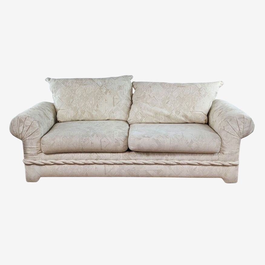 Off-White Upholstered Sofa - image 0