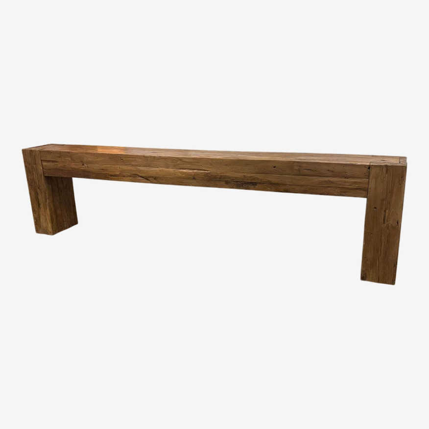 Arhaus Ubud Waxed Natural Teak Block Console - image 0