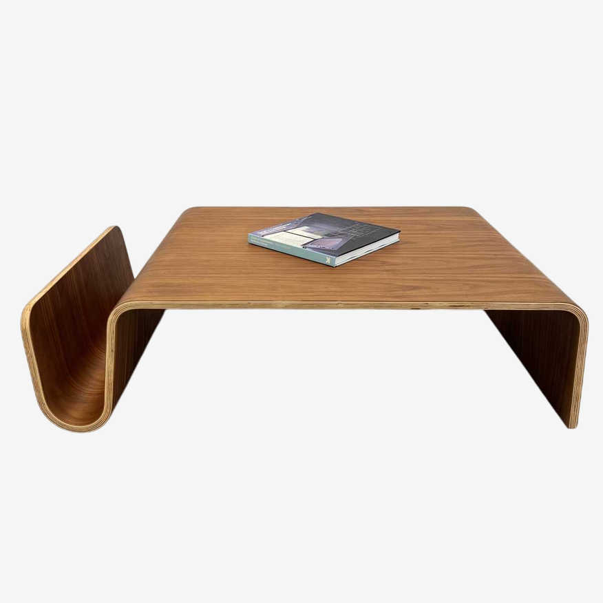 Bent Plywood Retro Walnut Coffee Table - image 0