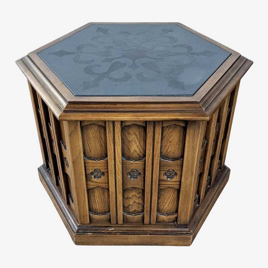 Vintage Drexel Esperanto Hexagonal Cabinet - image 0