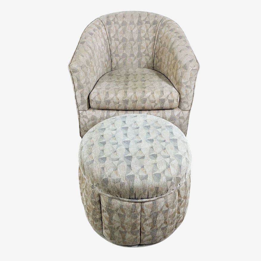 Swivel Chair and Ottoman - image 0