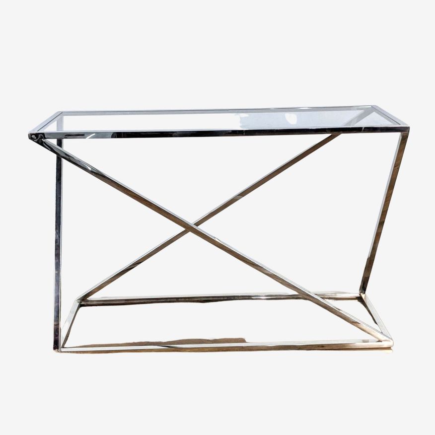Metal and Glass Console Table - image 0