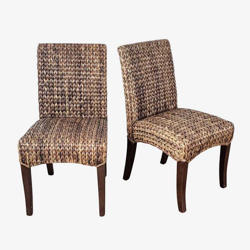 Pair of Pottery Barn Seagrass Chairs - image 0