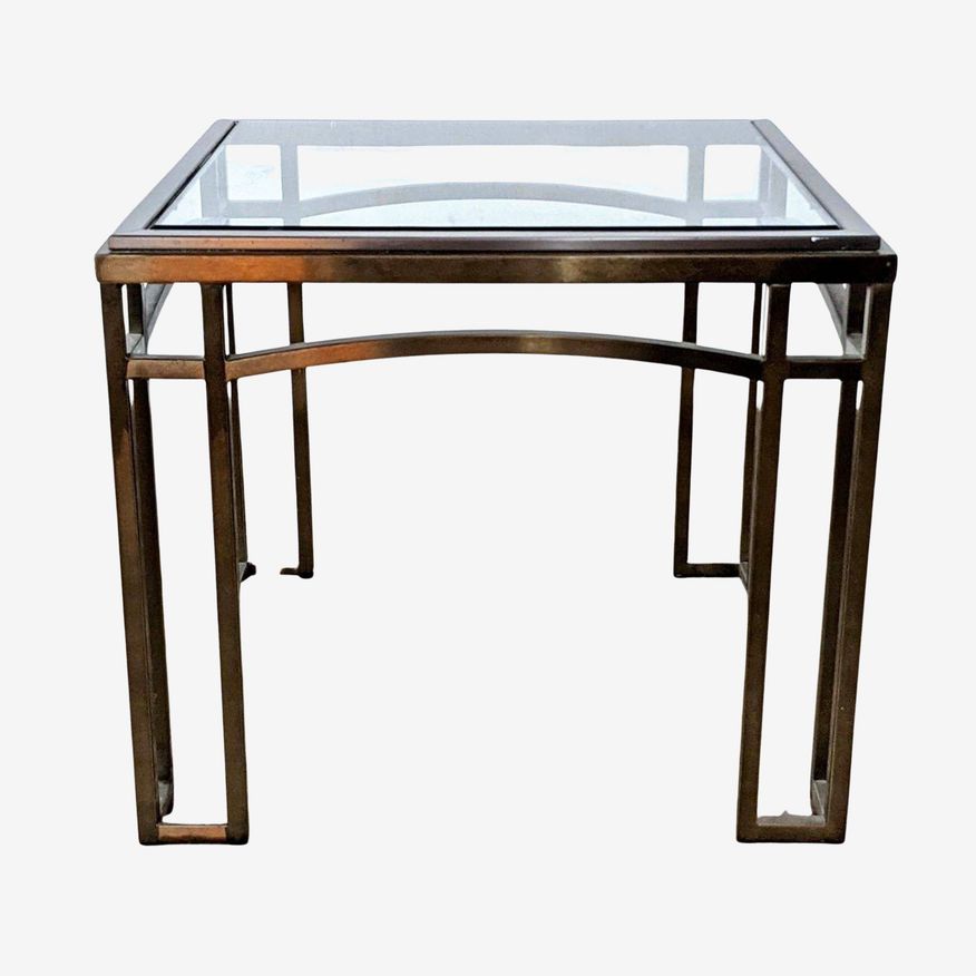 Glass Top End Table - image 0