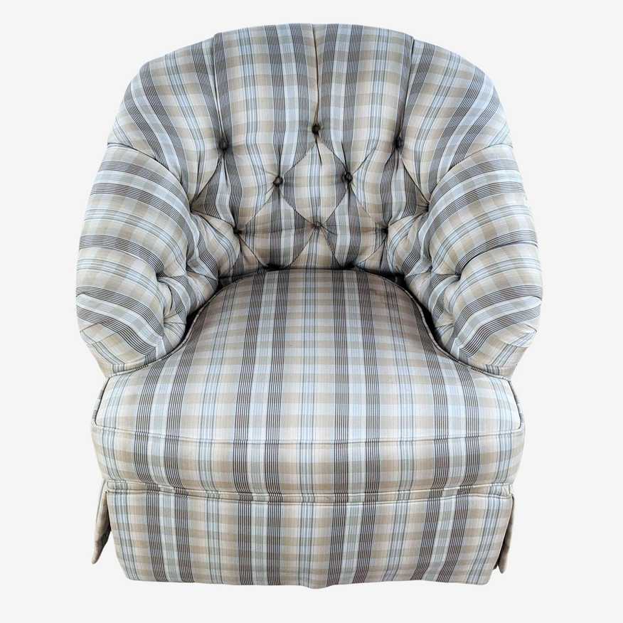 Vintage Ethan Allen Barrel Back Swivel Chair - image 0