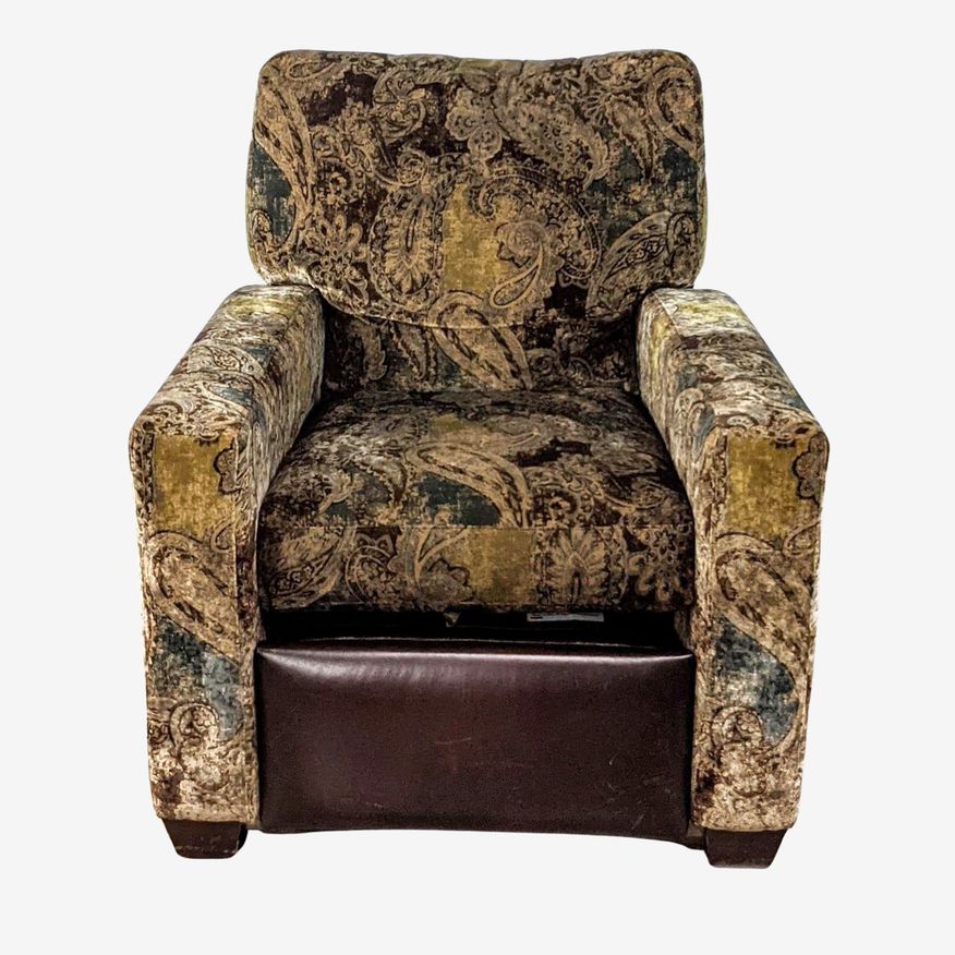 Paisley and Leather Recliner - image 0