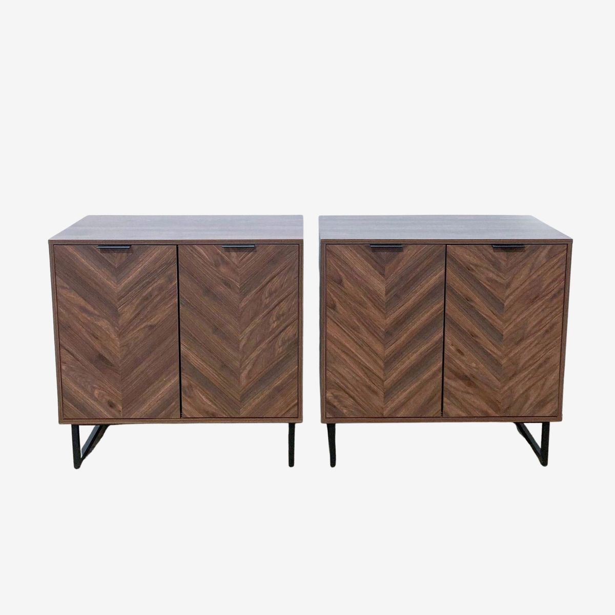 Pair of Nathan James Enloe Storage Cabinet Kashew