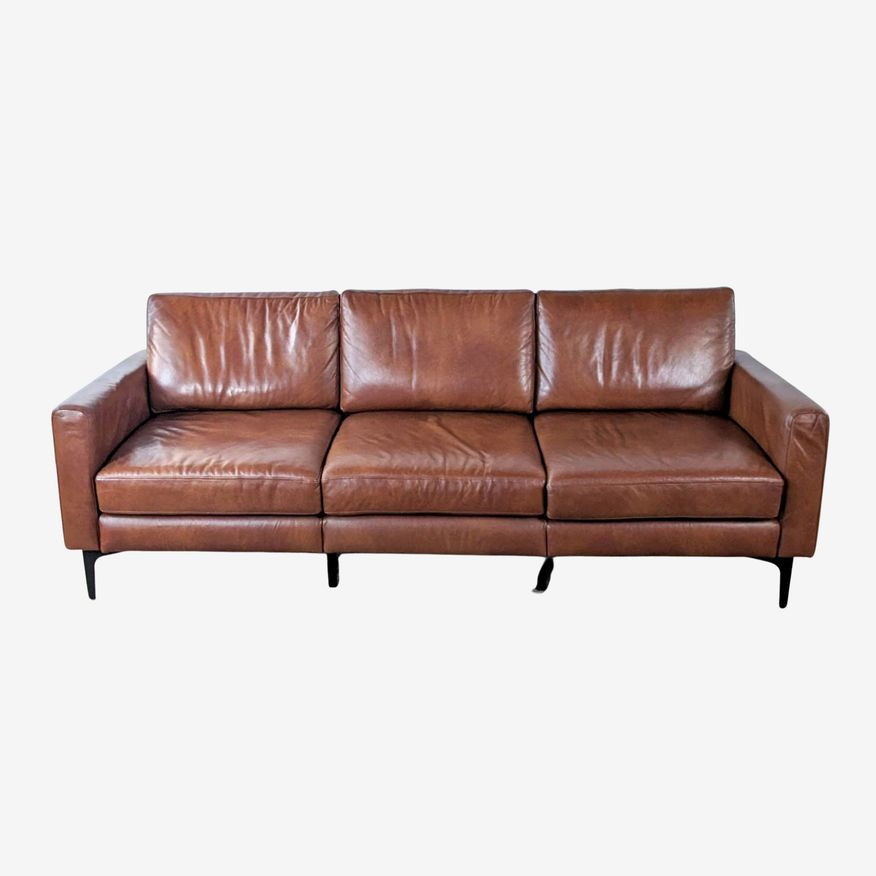 Burrows Nomad Chestnut Leather Sofa - image 0