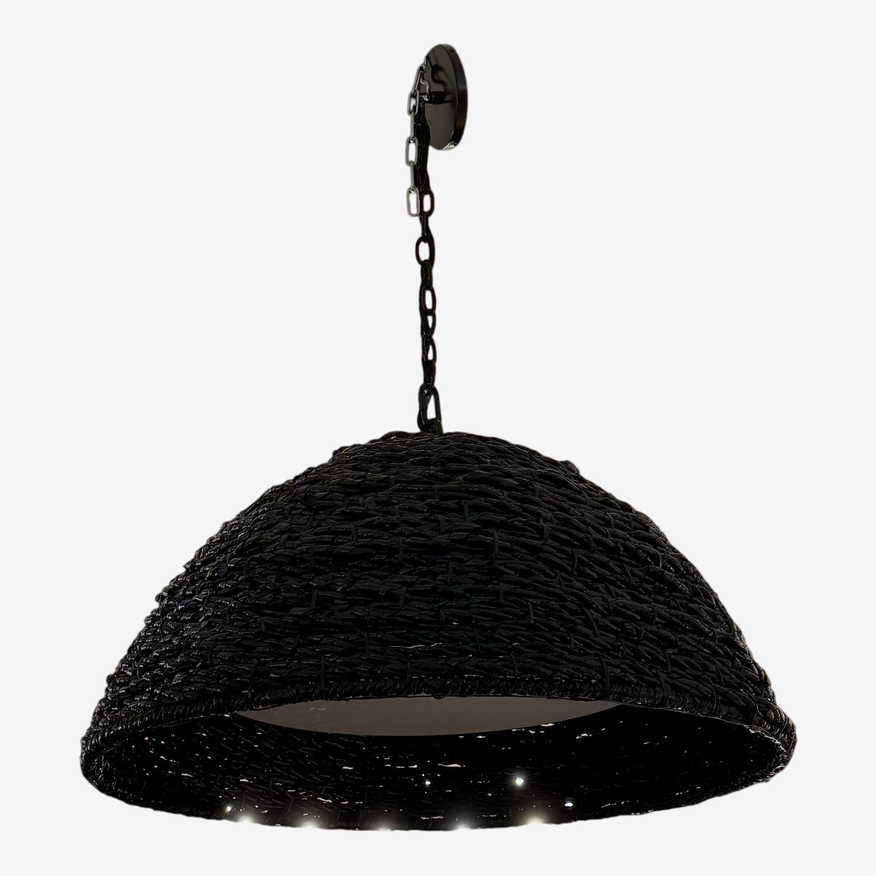 West Elm Contemporary Woven Dome Pendant Light - image 0