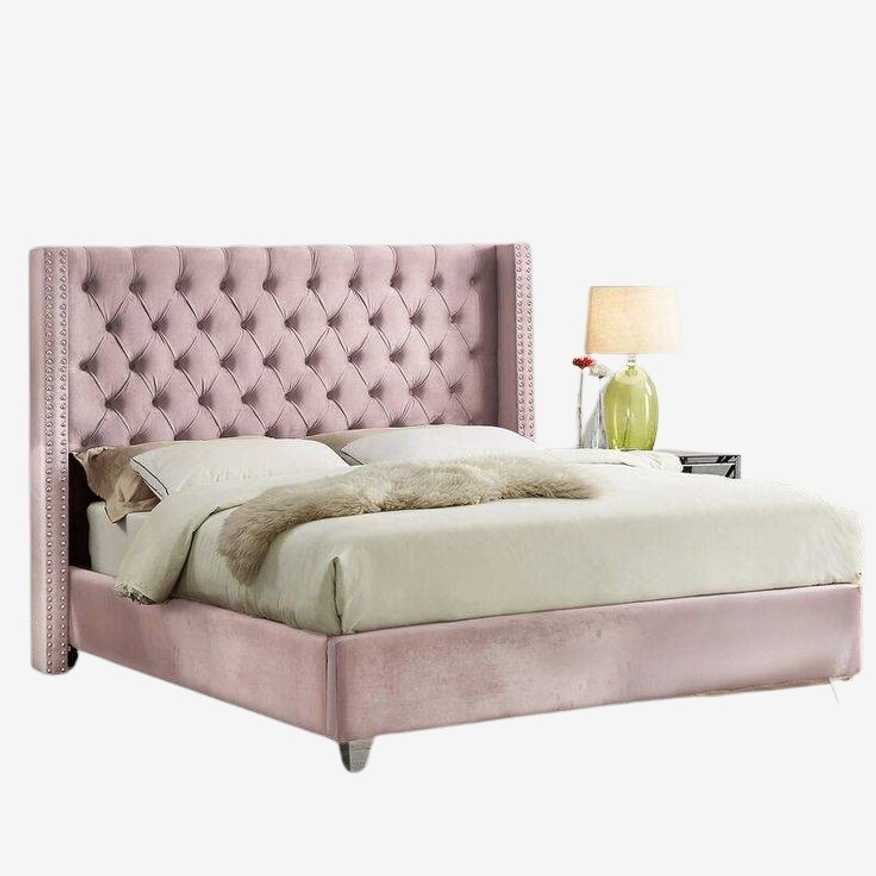 Jennie tufted clearance upholstered bed