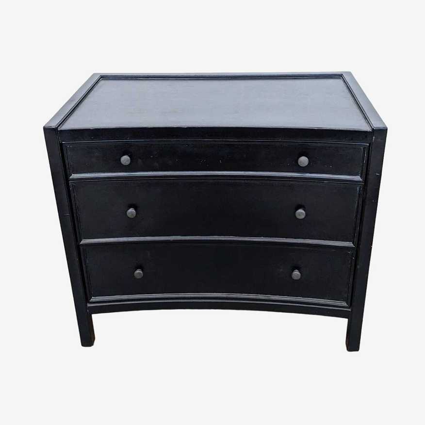 Black Curved Front 3-Drawer Dresser - image 0