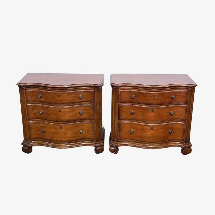 Pair of Vintage Ethan Allen Three Drawer Nightstands - image 0