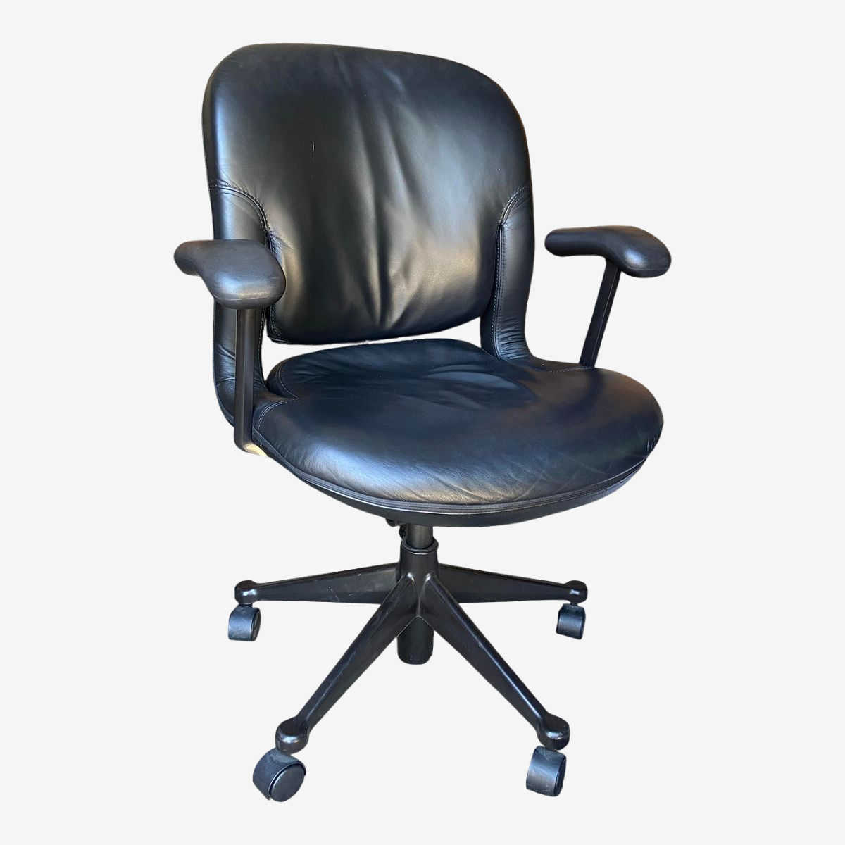 Vintage Herman Miller Equa Leather Office Chair Kashew