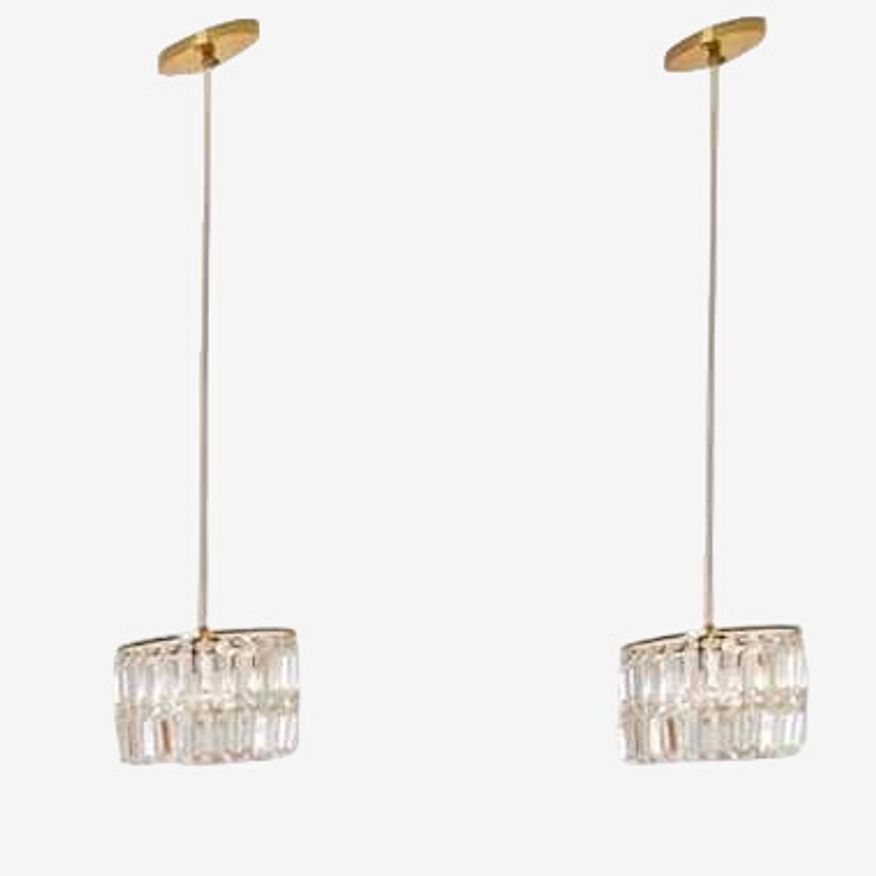 Pair of Crystal Pendant Lights - image 0