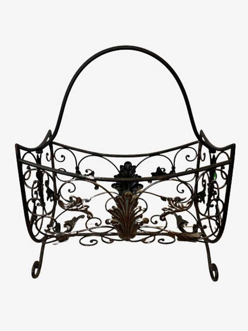 Decorative Metal Leaf Basket - image 0