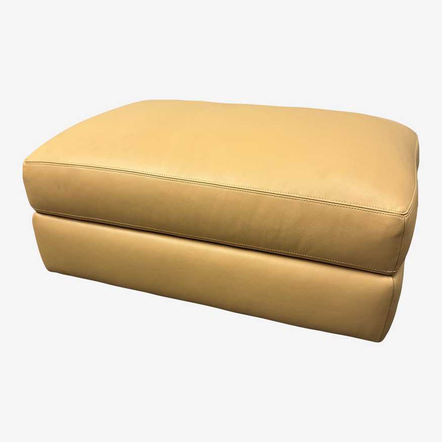 Design Within Reach Reid Sand Leather Storage Ottoman - image 0