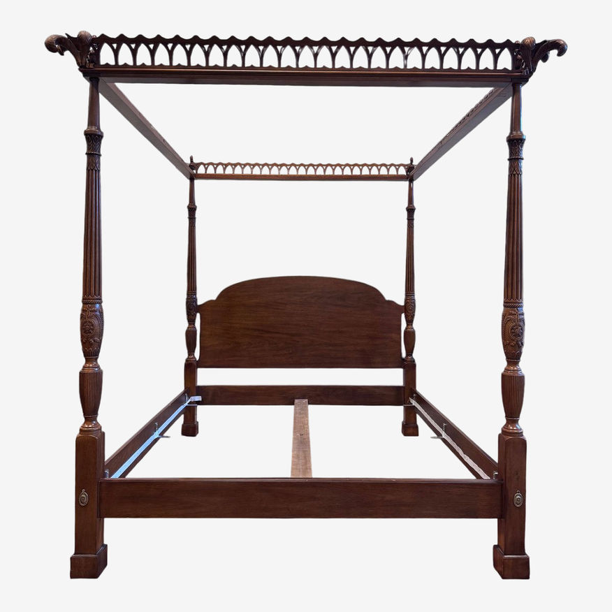 Eastern King Henredon Natchez Collection Canopy Bed Frame - image 0
