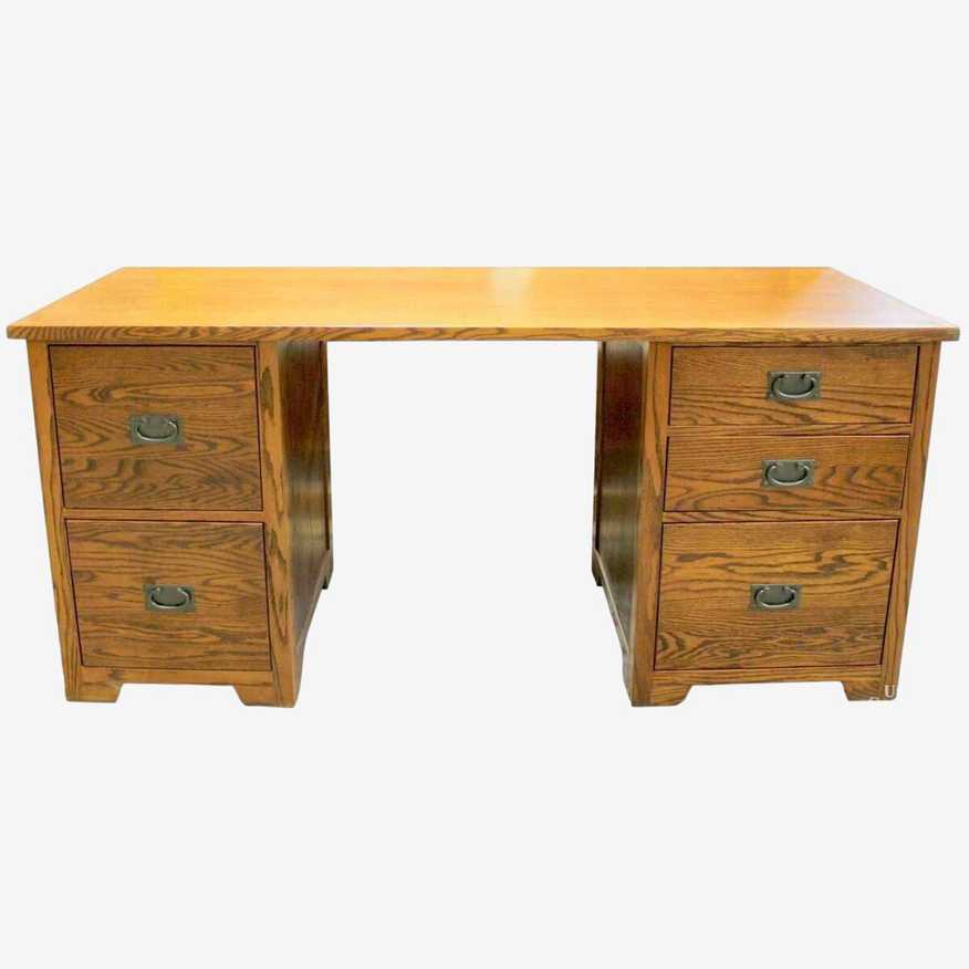 Oak Mission Style Desk - image 0