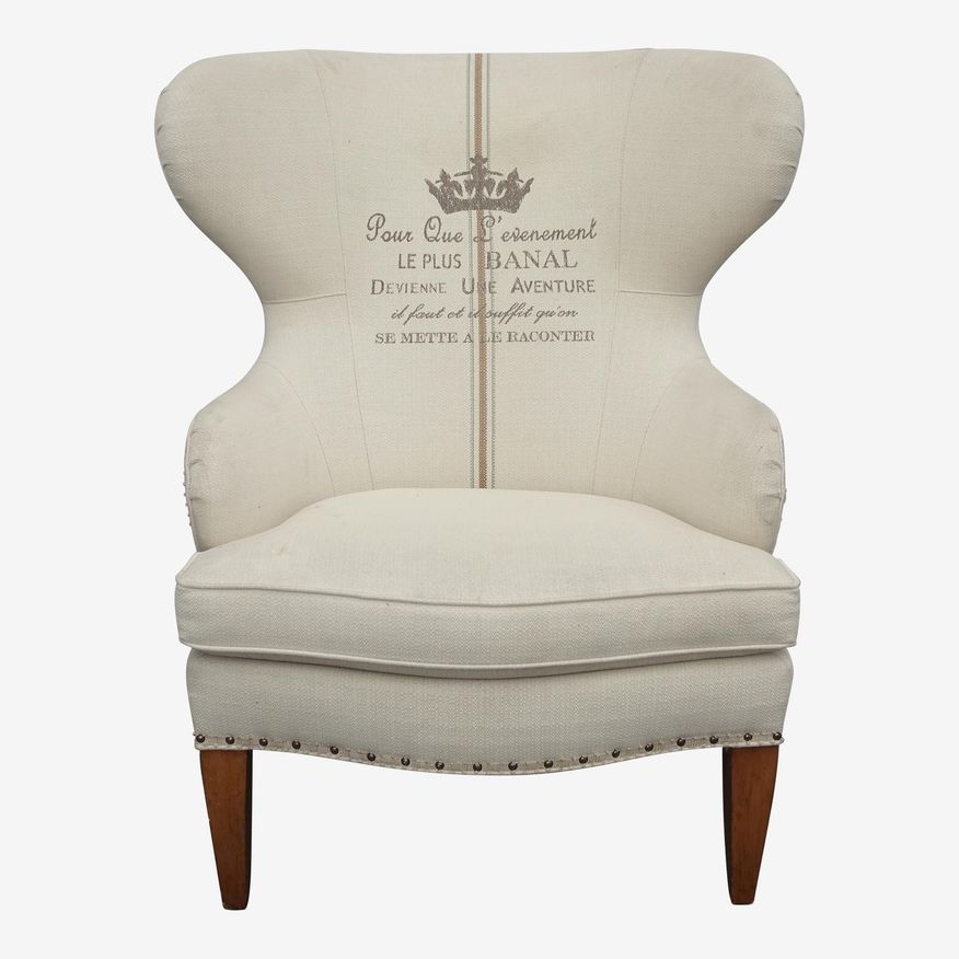 Vintage ethan allen wingback chair outlet