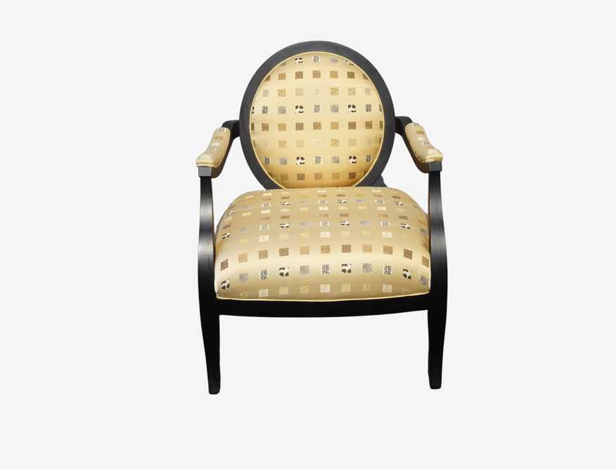 Vintage Sam Moore Contemporary Modern Gold Silk Blend Accent Chair - image 0