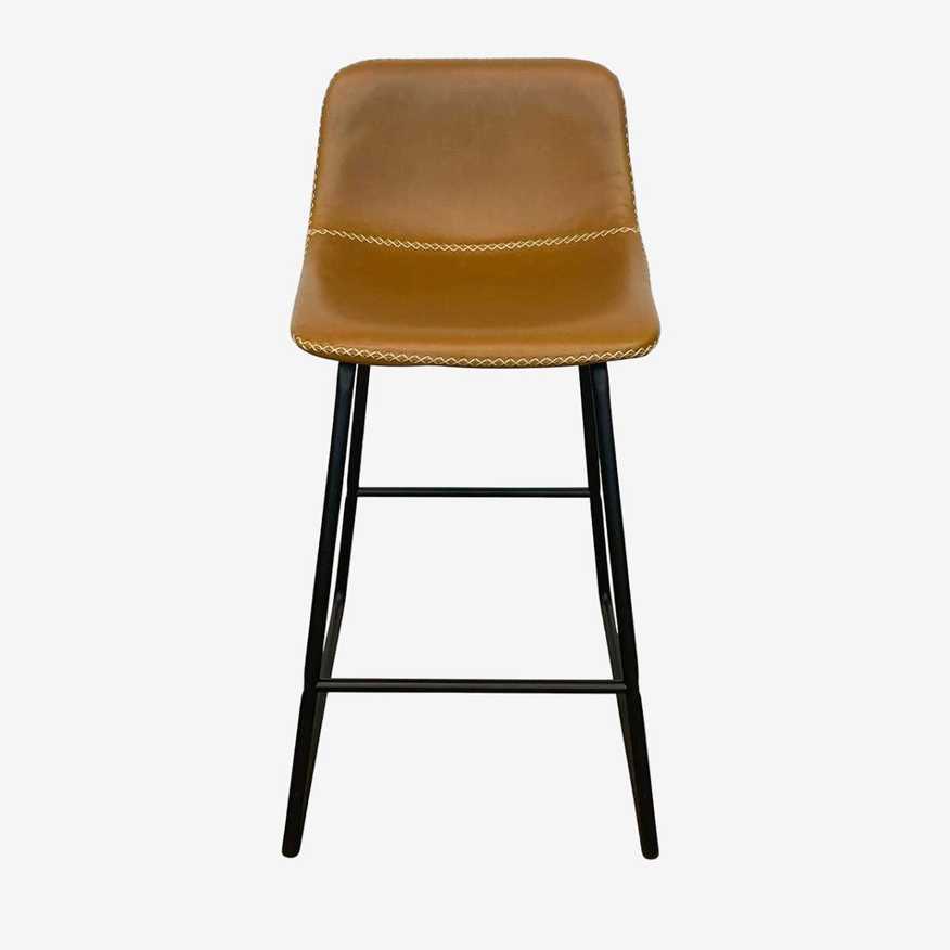 Amazon Modern Faux Leather Stool with Metal Frame - image 0