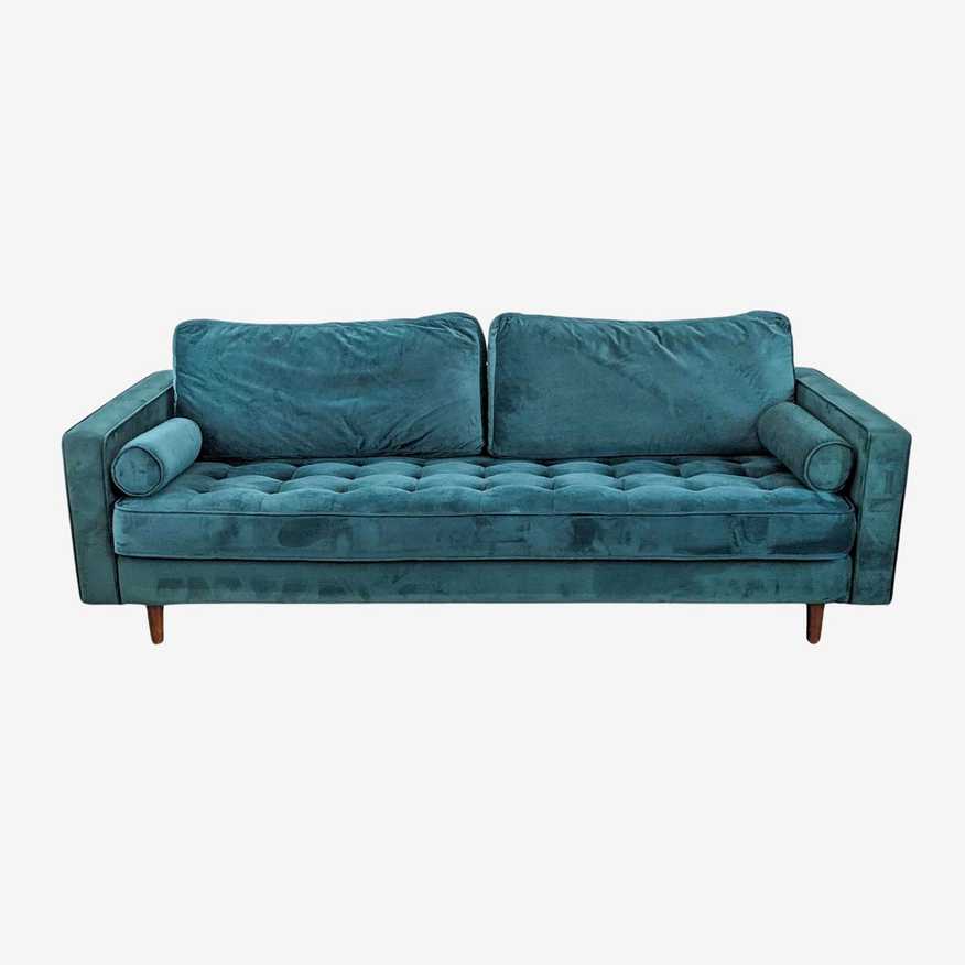Green Mid-Century Style Sofa - image 0
