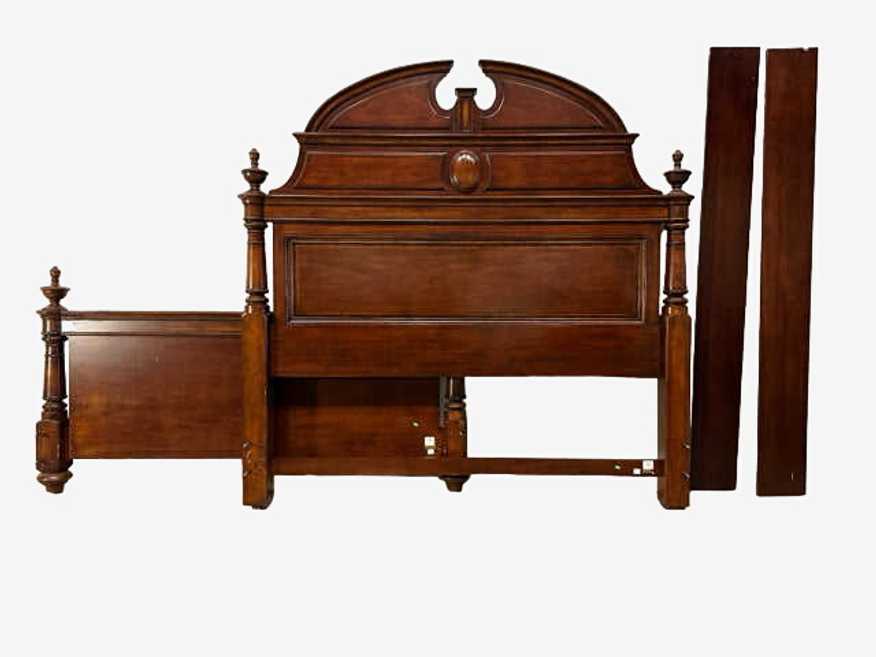 King Dark Wood Bed - image 0