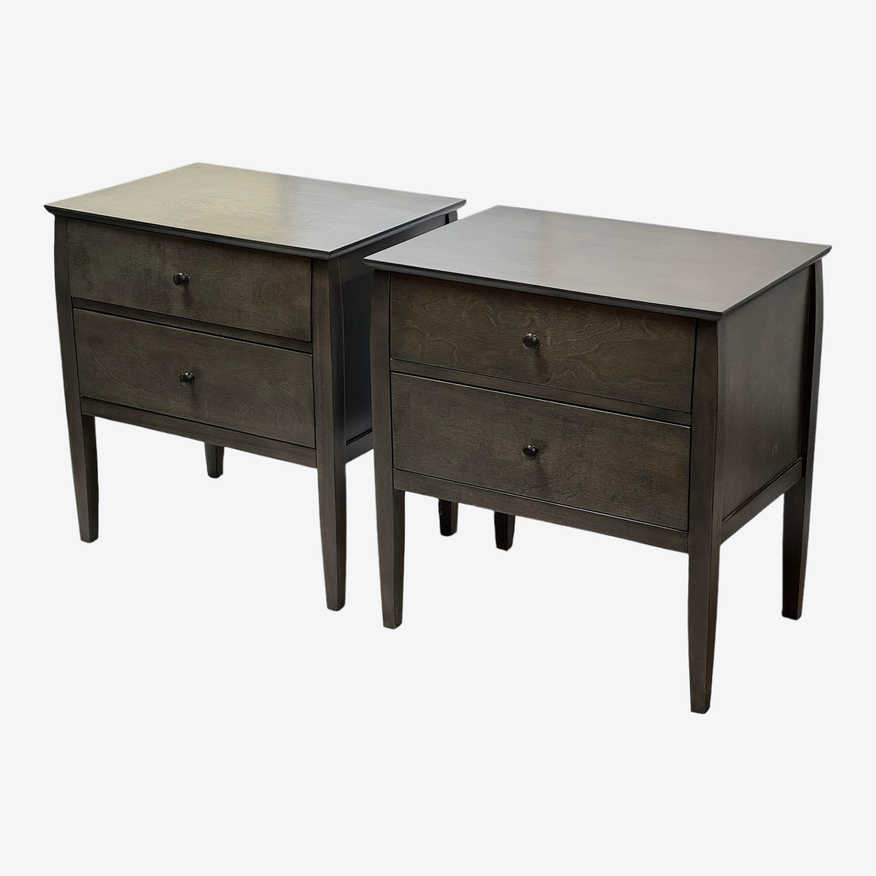 Blake Tovin of Tovin Design Mason for Crate & Barrel Shadow 2-Drawer Grey Nightstand - image 0