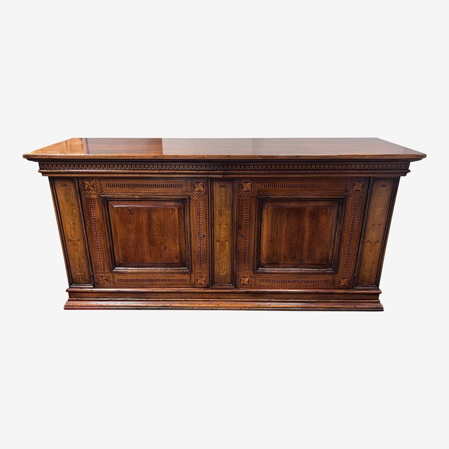 Francesco Molon Giemme Fine Furniture Monumental Italian Continue Inlaid Walnut Sideboard - image 0