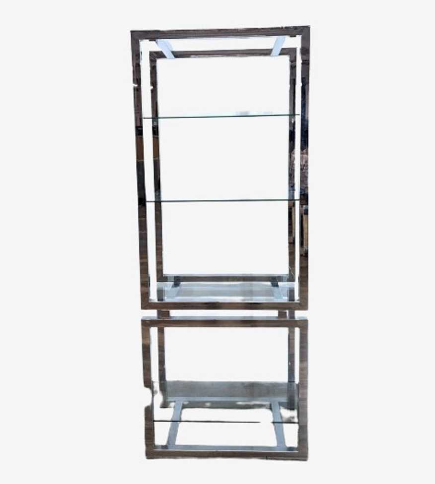 Chrome and Glass Etagere - image 0