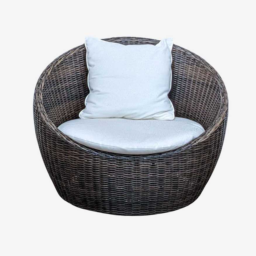 Pottery Barn Torrey Wicker Papasan Swivel Lounge Chair - image 0